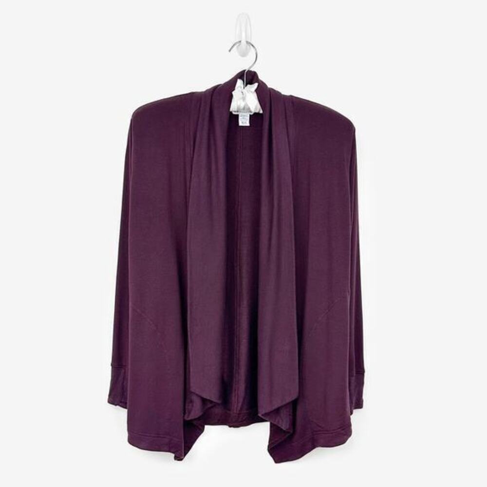 Athleta Pranayama Wrap Size XS Dark Red Nirvana Fabric Cardigan Pockets Layering